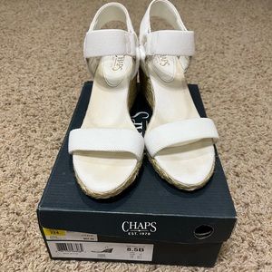 Chaps White Sandals-Size 8.5B